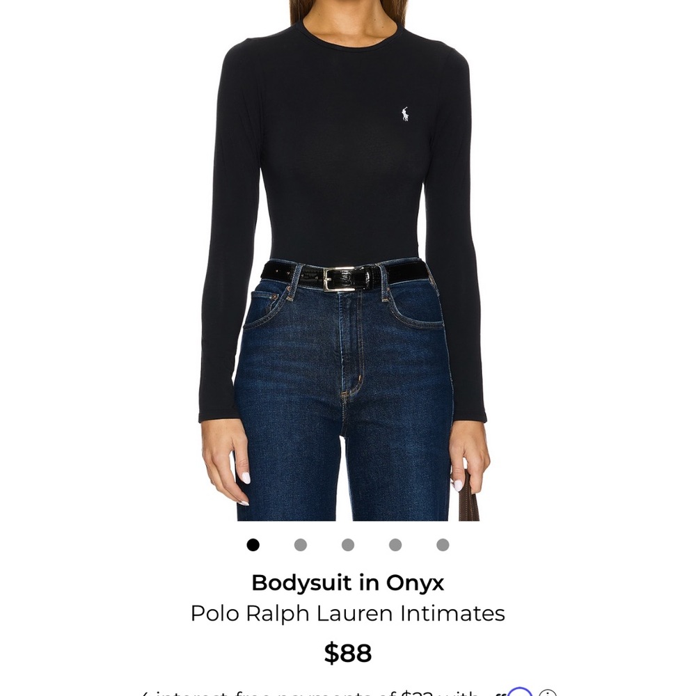 Polo by Ralph Lauren Black Long-Sleeve Bodysuit